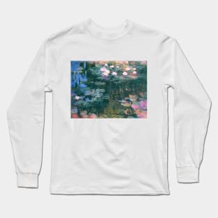 Waterlilies (Multicolored) by Claude Monet Long Sleeve T-Shirt